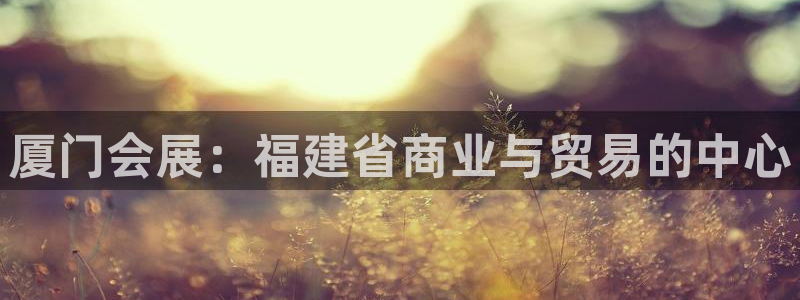 果博公司会员注册账号开户：厦门会展：福建省商业与贸易的中心