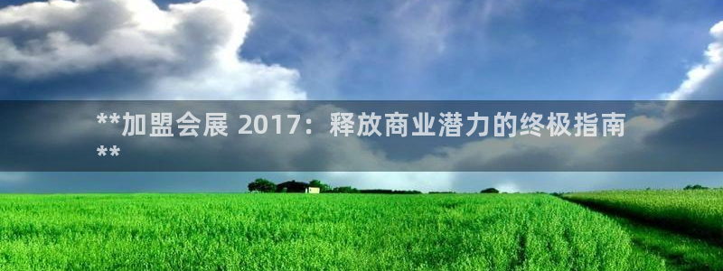 果博怎么注册账号：**加盟会展 2017：释放商业潜力的终极指南
**