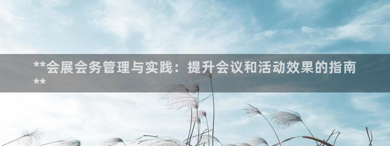 果博官网：**会展会务管理与实践：提升会议和活动效果的指南
**
